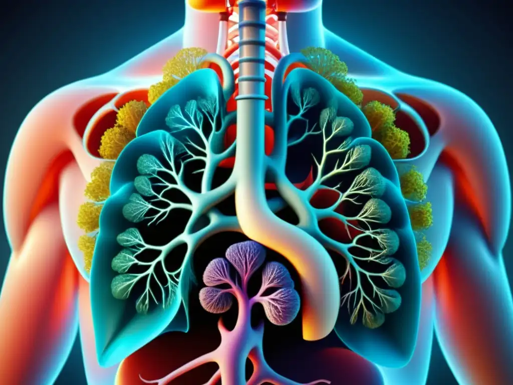 Descubre la anatomía del sistema respiratorio humano en una detallada imagen 8k