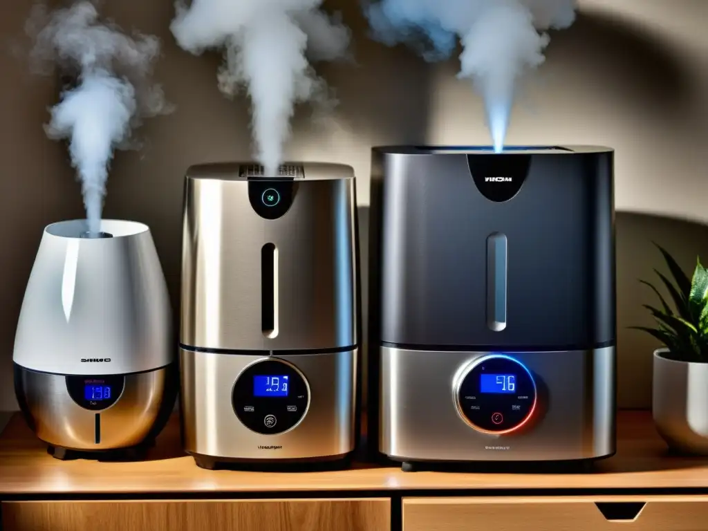 Comparación detallada de tres tipos de humidificadores: ultrasónico, evaporativo y de vapor cálido