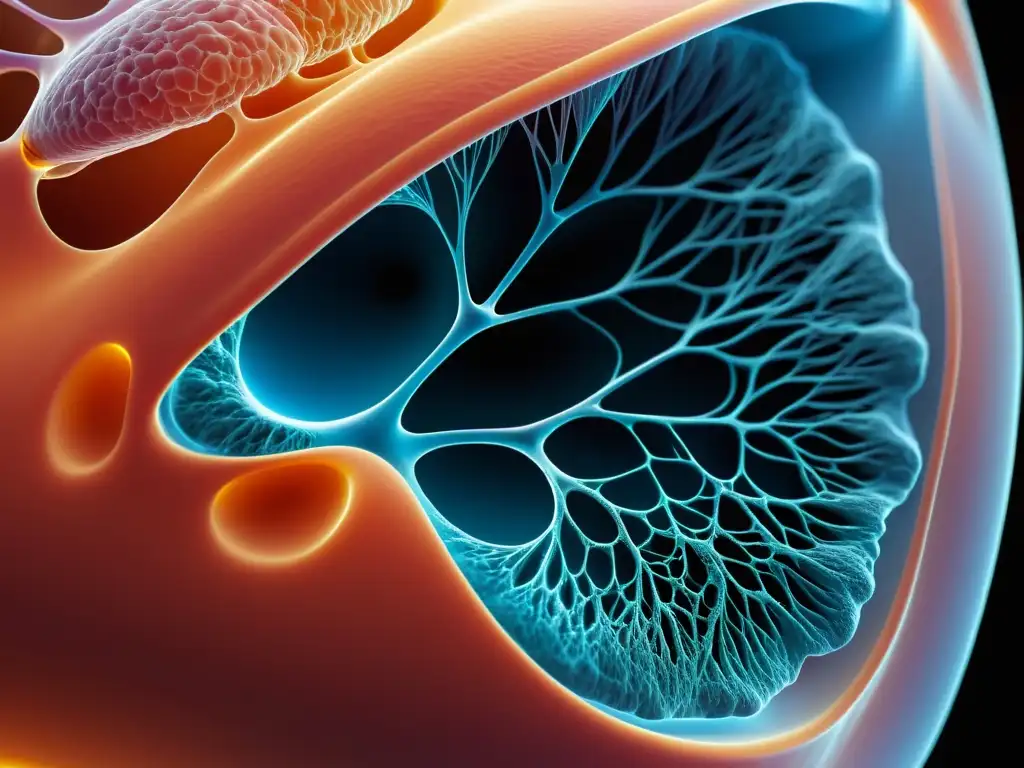 Detalle de la cavidad nasal humana, resaltando la importancia de la respiración nasal para la salud respiratoria