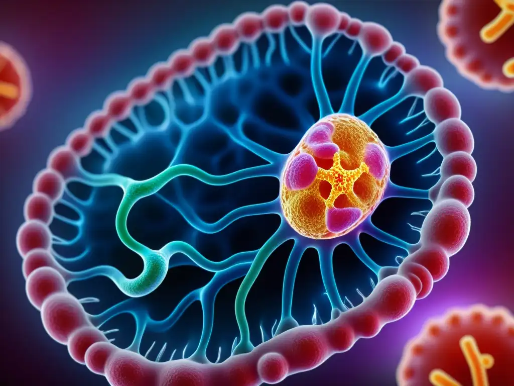 Detalle impresionante de lactobacillus interactuando con el sistema respiratorio, mostrando los beneficios probióticos en la salud respiratoria