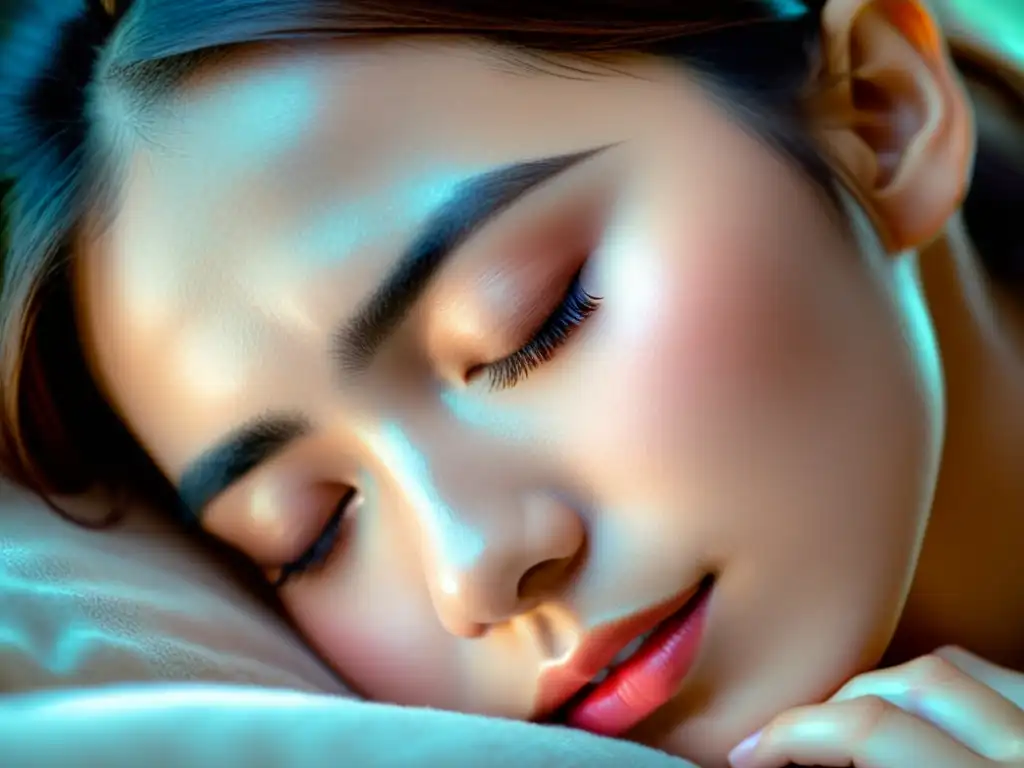 Un dulce bebé duerme pacíficamente, con una suave luz natural iluminando su rostro