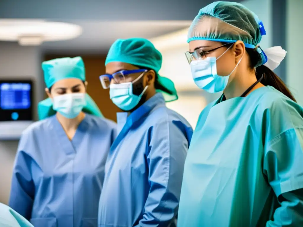 Un equipo de profesionales de la salud, con protocolos de ventilación mecánica, ajusta y monitorea un ventilador en un hospital