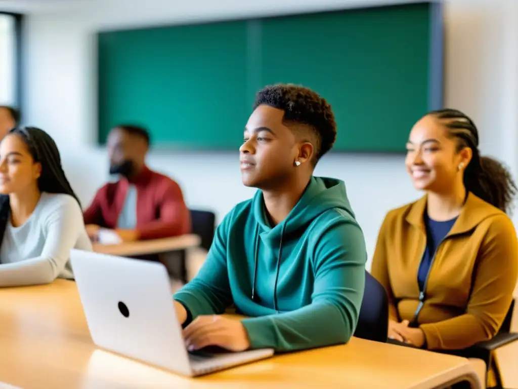 Estudiantes con discapacidades participan en clase online con respiración guiada para crear un ambiente inclusivo y calmado