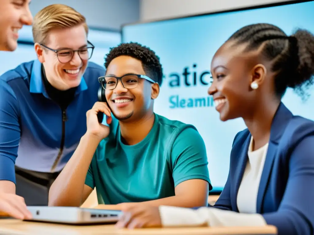 Estudiantes con discapacidades participan en respiración guiada en aula virtual inclusiva