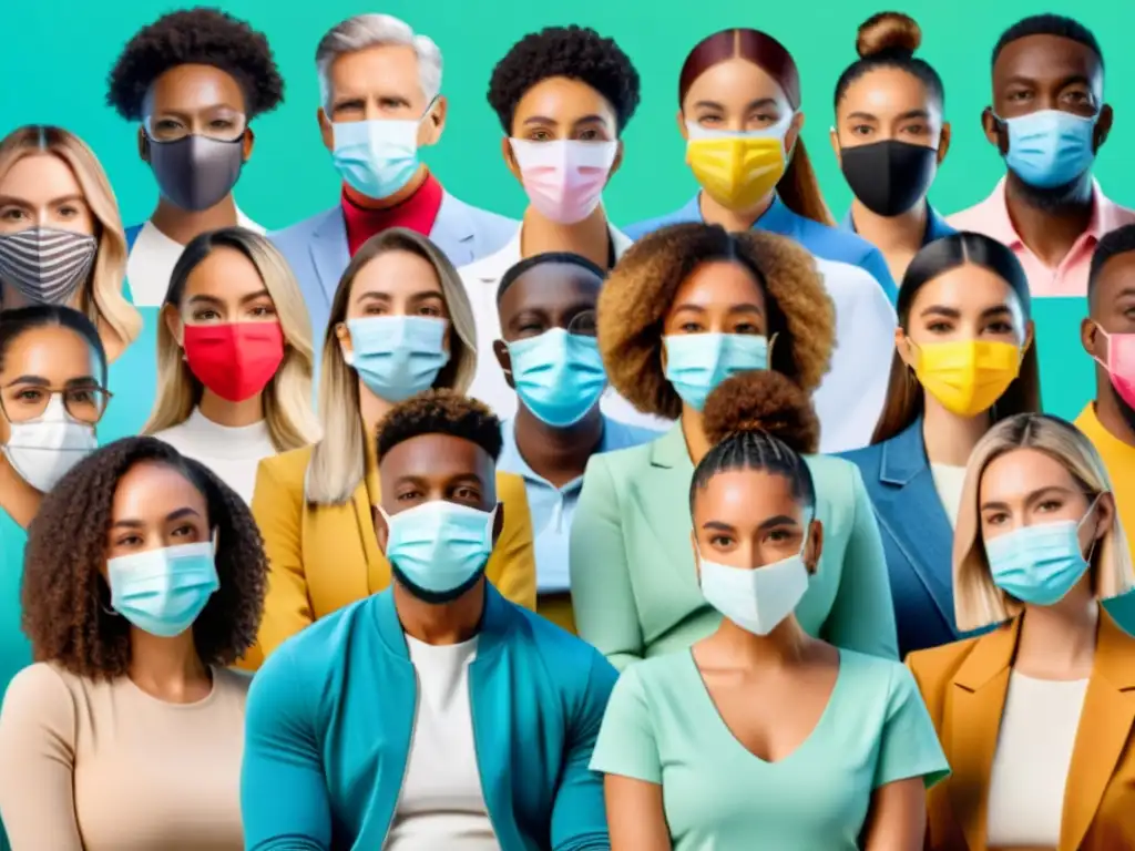 Un grupo de influyentes en redes sociales diverso se une para promover la salud respiratoria, usando mascarillas y brindando información educativa