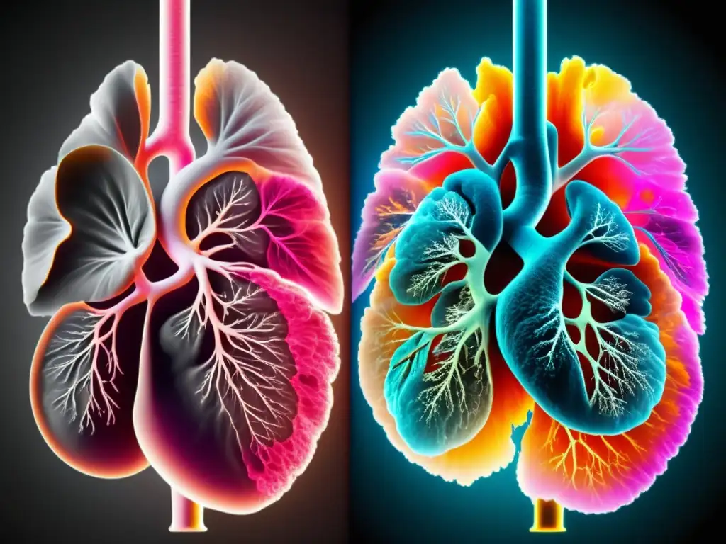 Comparación impactante entre pulmones sanos y envejecidos