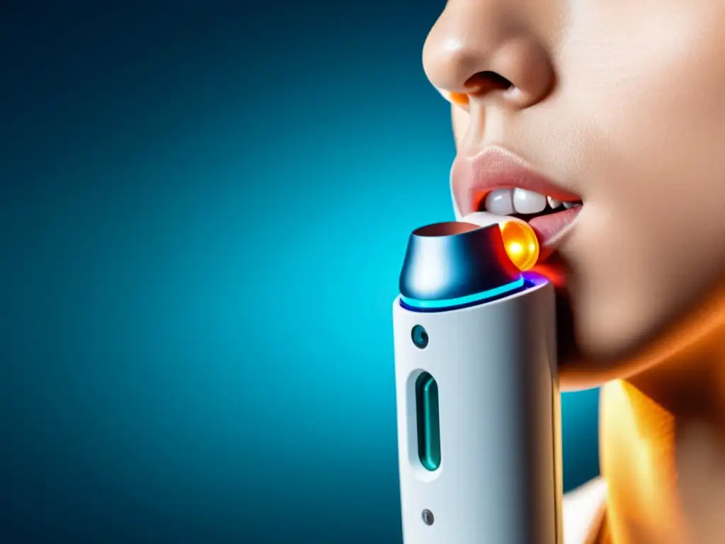 Un inhalador moderno con diseño elegante y tecnología avanzada