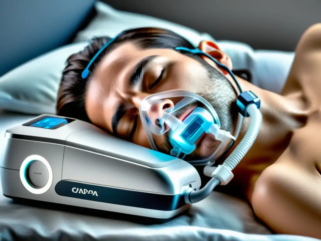 Un moderno dispositivo CPAP con diseño elegante y panel digital