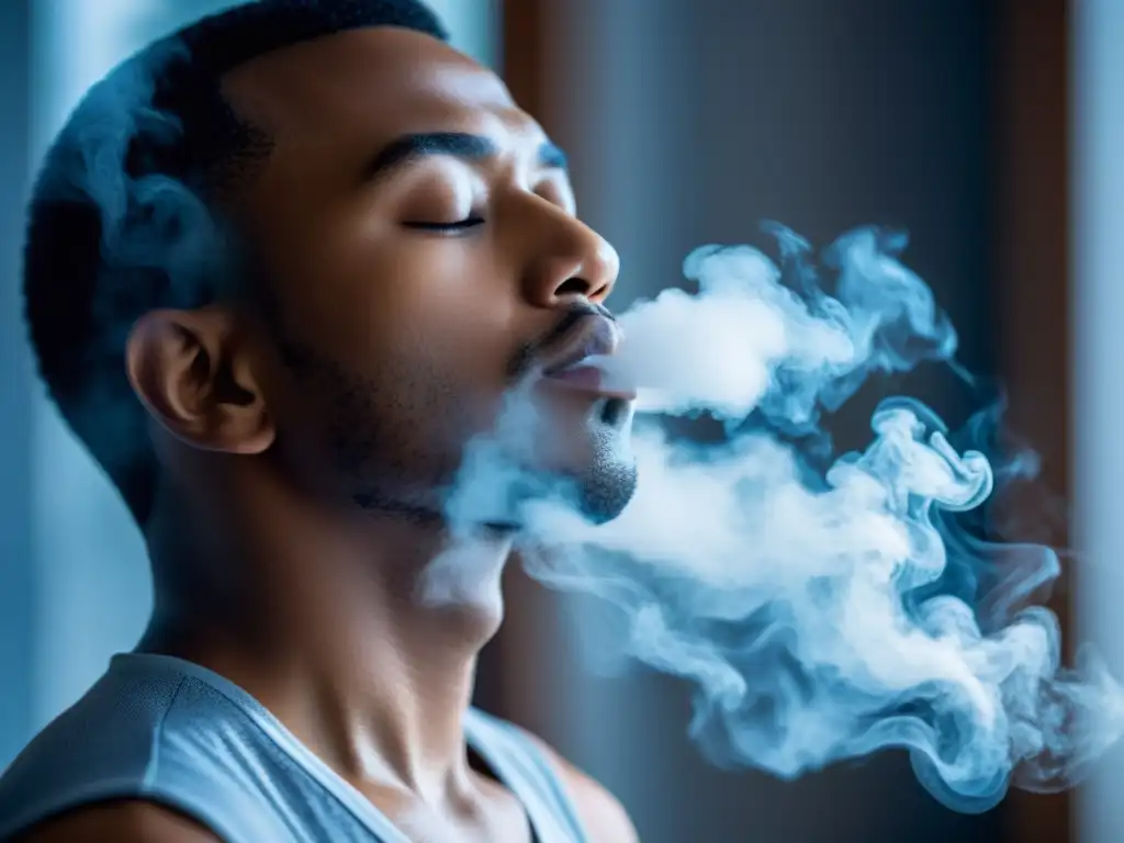 Una persona respira aire fresco y limpio con tranquilidad, destacando la importancia de los humidificadores para la salud respiratoria