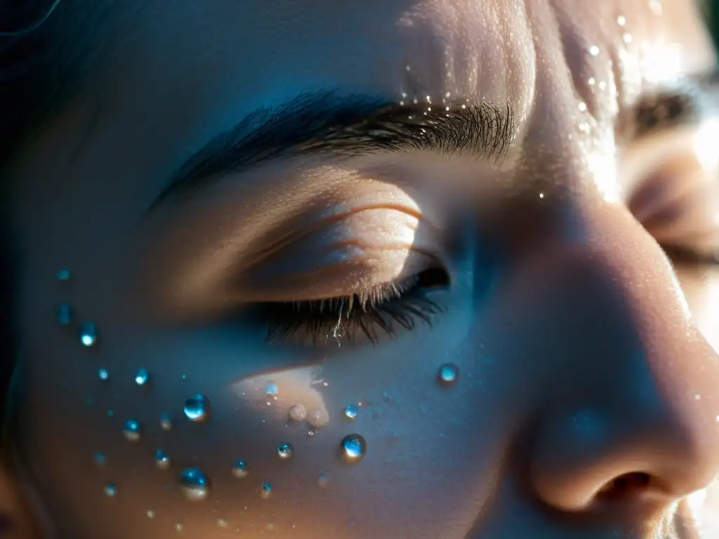 Retrato de paz interior: respiración consciente en la meditación Persona con los ojos cerrados, expresión serena y respiración consciente para mindfulness, evocando tranquilidad y autoconciencia