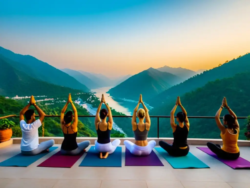 Un retiro de yoga en la India brinda beneficios para la respiración