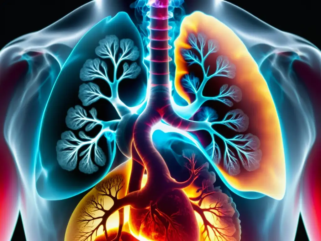 Comparación visual impactante entre un pulmón sano y uno de fumador, resaltando el impacto del tabaco en la capacidad respiratoria